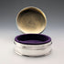 1926 British Antique Blue Guilloche Enamel Sterling Silver Jewelry Box 120g